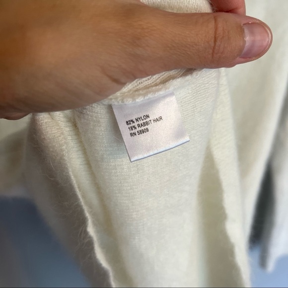 Alex Marie Turtle Neck Nylon Rabbit Hair Sweater - Picture 6 of 8